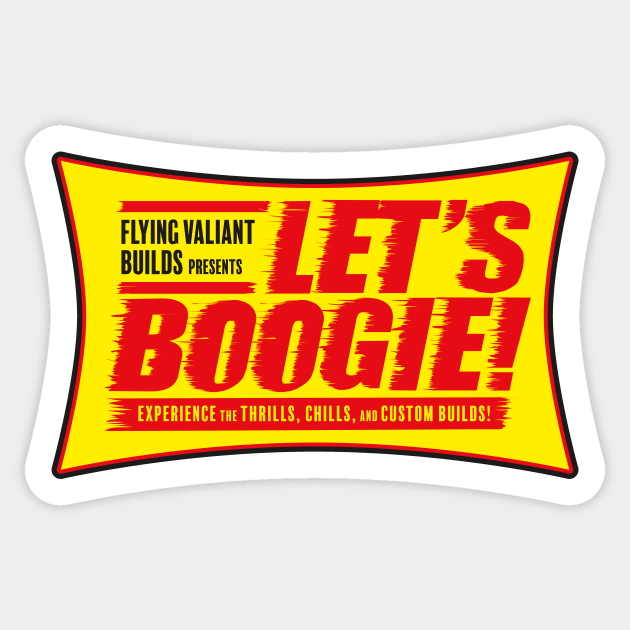 Let's Boogie - 50's Movie Style (White) Sticker by jepegdesign